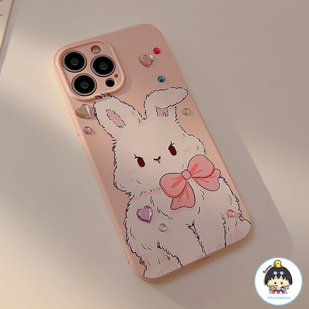 Ốp Điện Thoại TPU Mềm Chống Sốc Chống Dấu Vân Tay Hình Thỏ Cho IPhone 14 Pro Max 14 13 12 11 Pro Max X XR 8 7 Plus SE