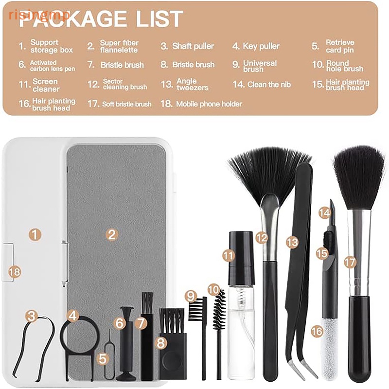 Bộ Dụng Cụ Vệ Sinh Bàn Phím Máy Tính Laptop 18 Trong 1 Tiện Dụng