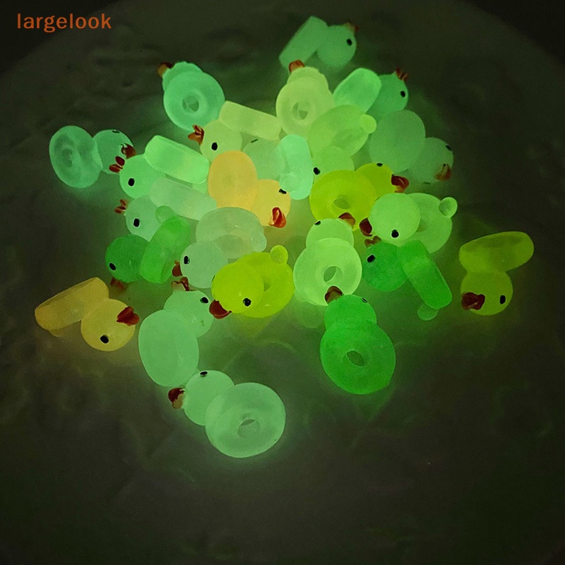 Bộ 5 Kẹp Tóc Hình Chú Vịt Bằng Resin Màu Dạ Quang Xinh Xắn Dùng Trang Trí Sổ Tay / Đồ Bơi