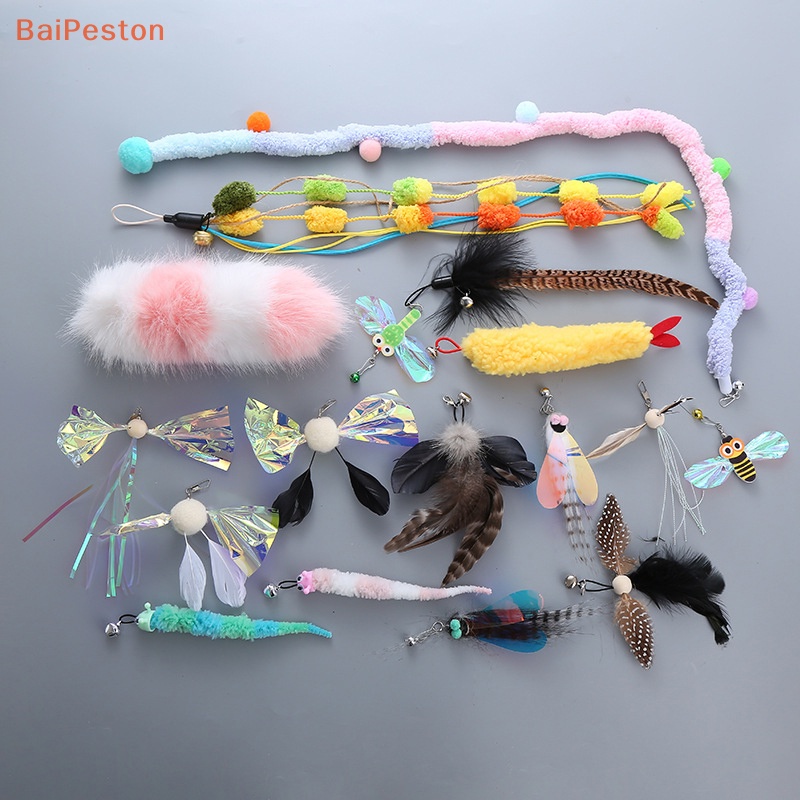 Gậy Trêu Mèo Gắn Lông Vũ Có Chuông Thay Thế Tương Tác Với Mèo