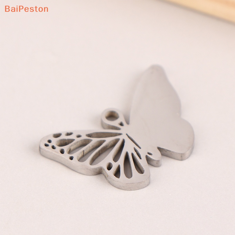 Dây Chuyền Mặt Hình Bướm Rỗng Đơn Giản Bằng Thép Không Gỉ