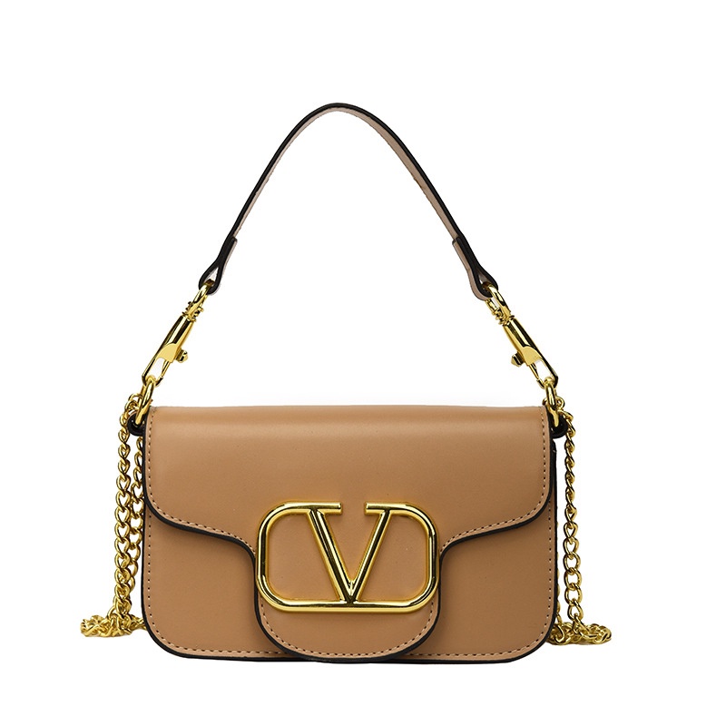 Túi Đeo Chéo Hình Chữ V Màu Vàng Thời Trang Dành Cho Nữ