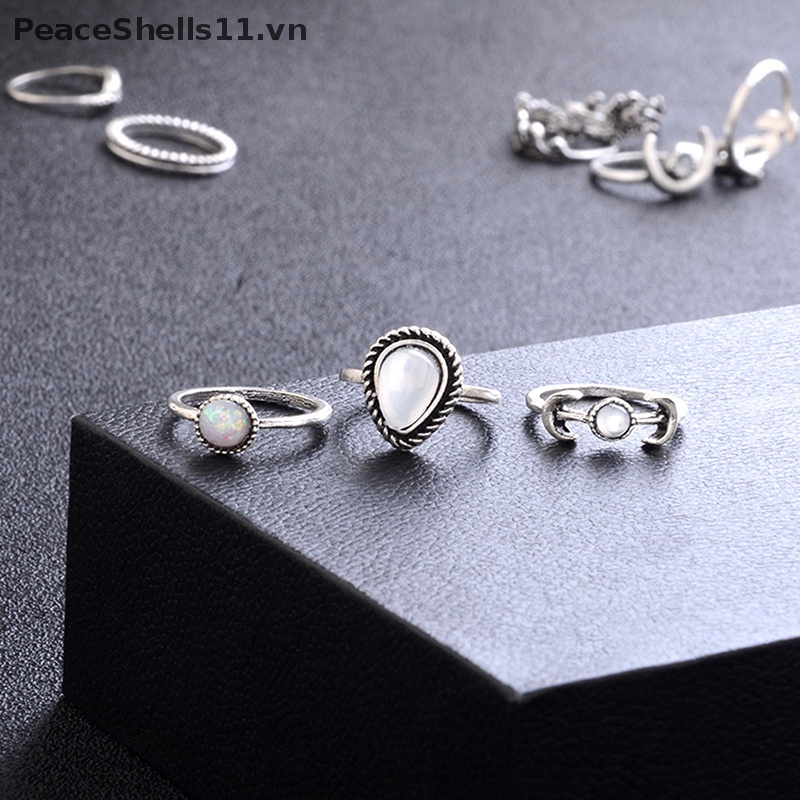 Set 14 Nhẫn Đeo Giữa Ngón Tay Phong Cách Boho