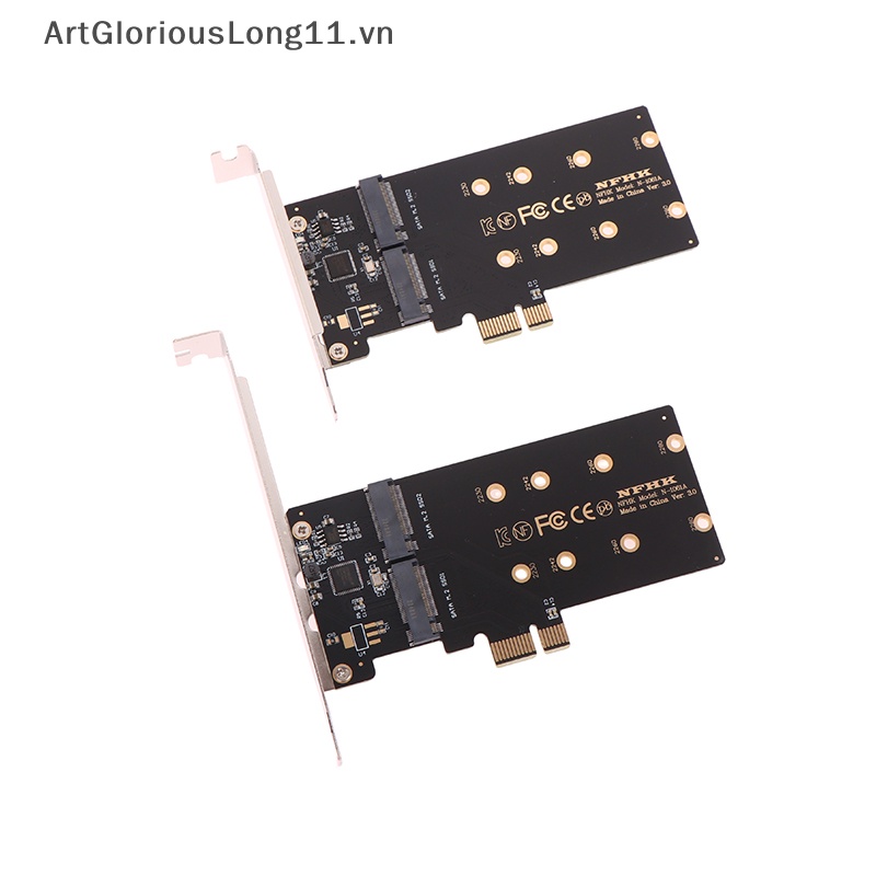 Card Chuyển Đổi chip Pci-E x1 Sang 2 Cổng SATA M.2 NGFF SSD Assm1061