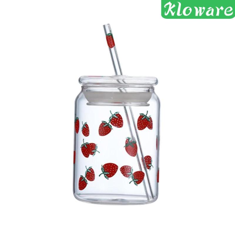 Cốc Thủy Tinh Uống Cà Phê Hình Quả Dâu Độc Đáo Sáng Tạo