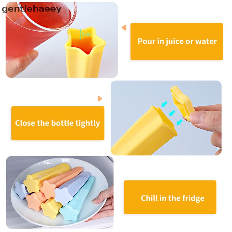 Bộ 4 Khuôn Silicone Làm Kem Que Tiện Dụng