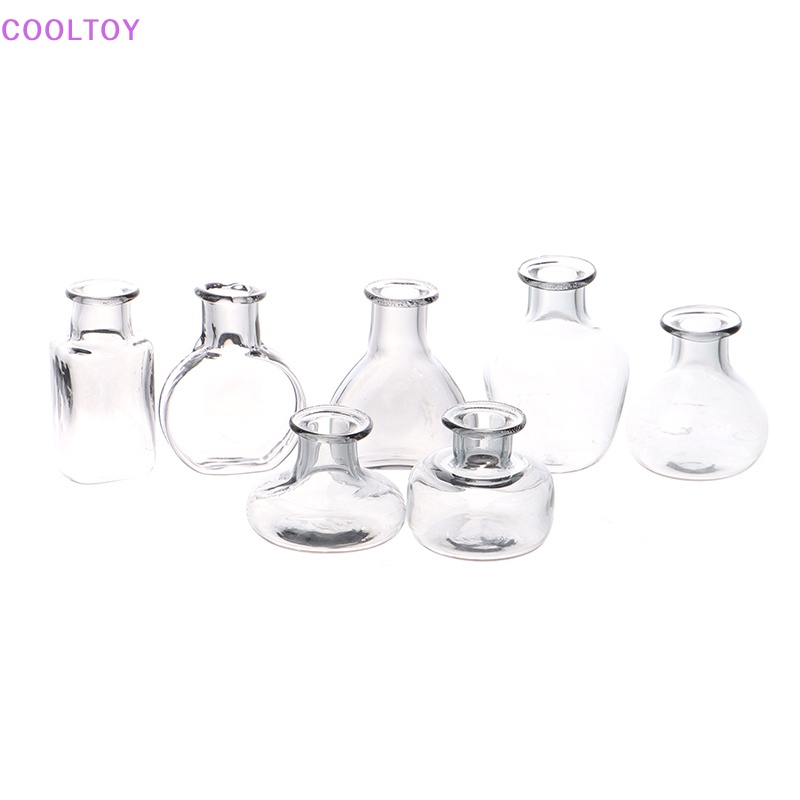 1 Bình Hoa Thủy Tinh Màu Xám Thu Nhỏ 1: 12 Trang Trí Nhà Búp Bê / Tiểu Cảnh