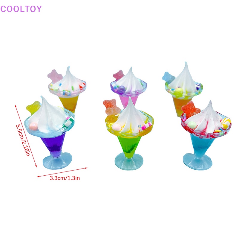 Cooltoy 1 Đồ trang trí Ly Kem / Gấu / Kèn Trumpet Trang Trí Tiểu Cảnh / Nhà Búp Bê