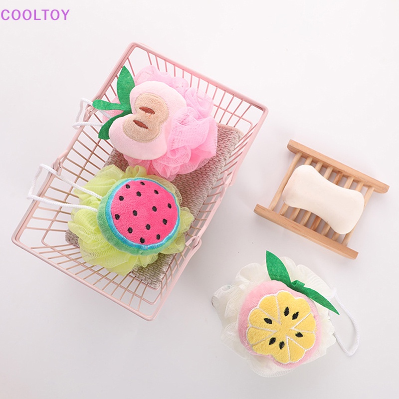 Cooltoy 1 Bông Tắm Bằng Xơ Mướp Lưới Nhiều Màu Họa Tiết Trái Cây Hoạt Hình Dễ Thương
