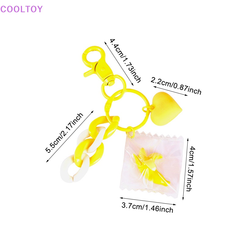 Móc Khóa Hình Trái Tim Màu Sắc Dễ Thương Cho Cặp Đôi