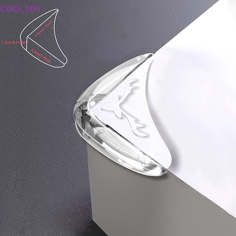 Cooltoy Bộ 2 Miếng Bọc Góc Bàn Bằng Silicon Dày Dặn Trong Suốt Hình Hươu Bảo Vệ An Toàn Cho Bé