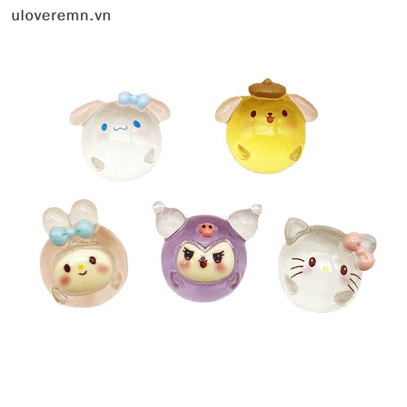 Bộ 2 Đồ trang trí Búp Bê Sanrio Mini Phát Quang Dùng Trang Trí Tiểu Cảnh