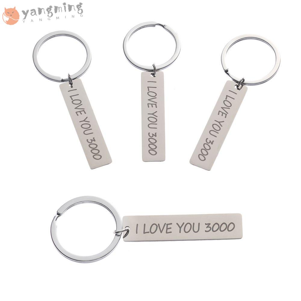 Móc Khóa Kim Loại I Love You 3000 Dành Cho Cặp Đôi