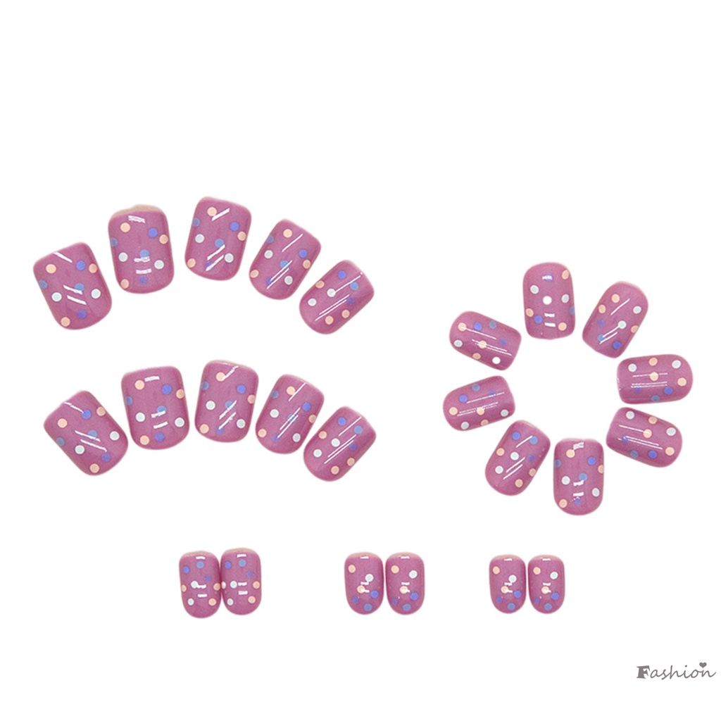 Miếng Dán Trang Trí Móng Tay Hình Tròn Màu Hồng Tinh Tế