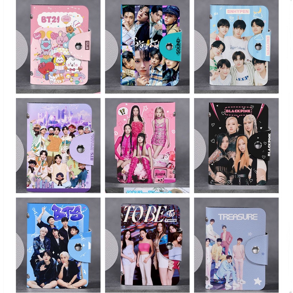 1 Túi Đựng Thẻ In Hình Nhóm Nhạc Blackpink twice bt-s got7 en stray kids tx-t Nhật Bản jy