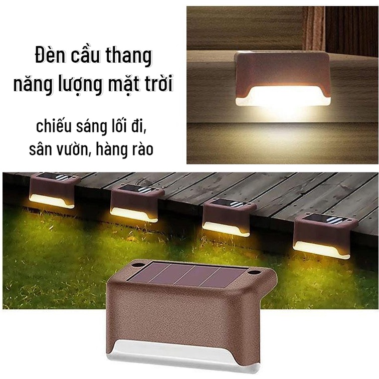 Đèn LED năng lượng mặt trời thắp sáng lối đi cầu thang chống nước mưa trang trí ngoại thất lối đi Lily's decor house