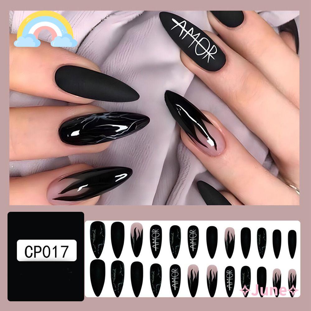 Bộ 24 Móng Tay Giả Che Phủ Toàn Diện Phong Cách Pháp