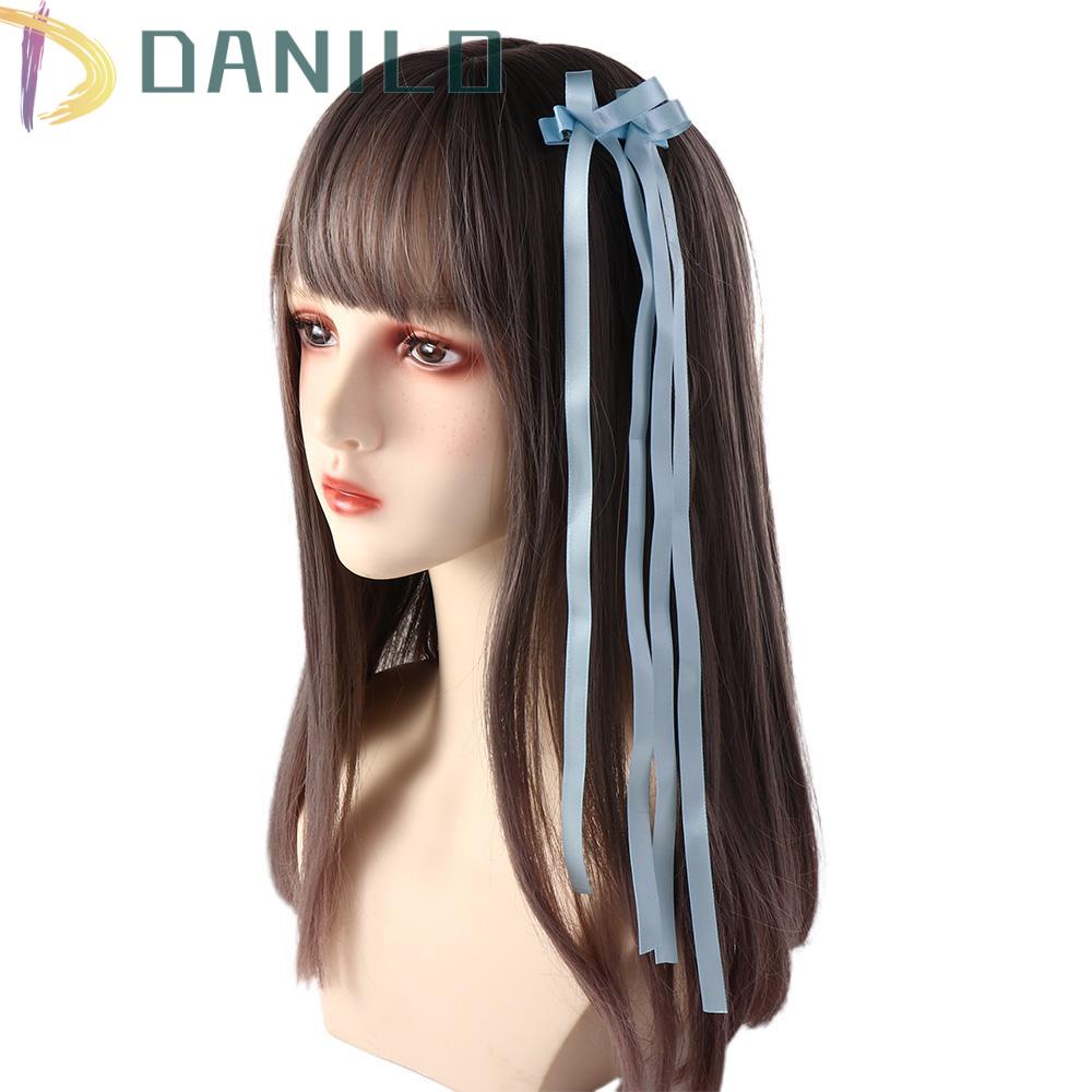 Kẹp Tóc Nơ Ruy Băng Dài Xinh Xắn Phong Cách Lolita Cho Nữ