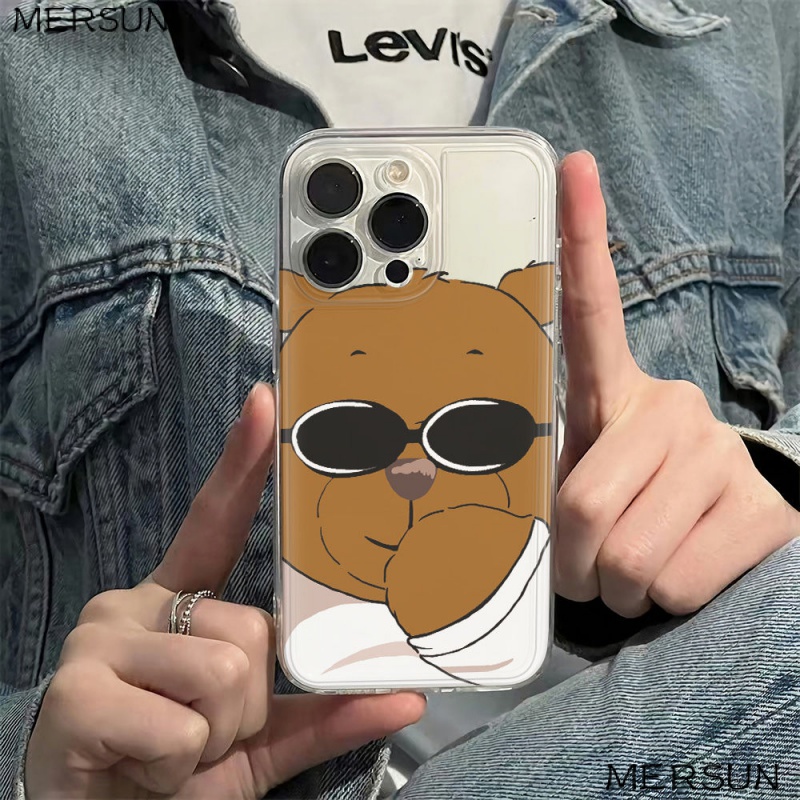 ✅Ốp Điện Thoại Mềm Chống Sốc In Hình Gấu Cho Iphone 11 78plus14promax 6In 12 13 QTB0