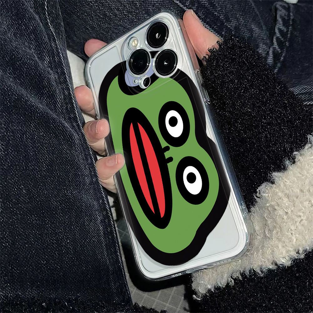 ✅Ốp Điện Thoại Dẻo Hình Chú Ếch Môi Đỏ Dễ Thương Chống Sốc Cho Iphone 6In 78 13 plusiPhone12 14pro 11 max