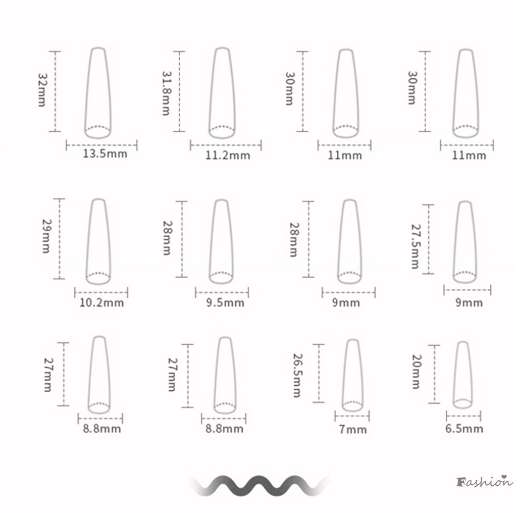 Bộ Móng Tay Giả Múa Ba Lê Gợn Sóng Dài Mịn Màng Và Không Gây Hại