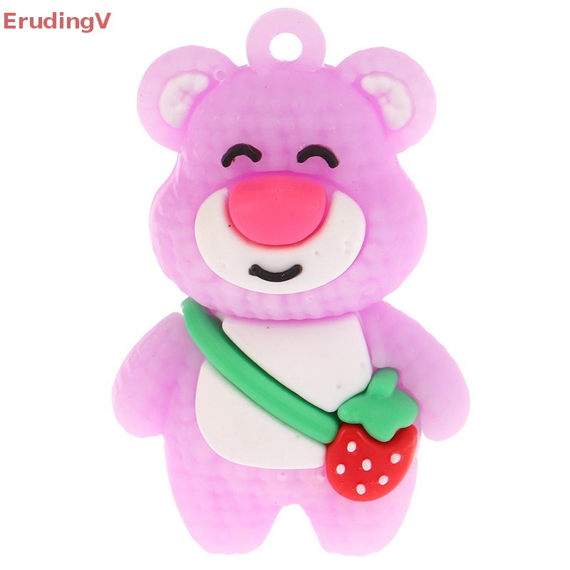 [ErudingV] 1 Móc Khóa / Móc Khóa Hình Gấu / Dâu Tây Hoạt Hình DIY Trang Trí Bàn Làm Việc [Mới]