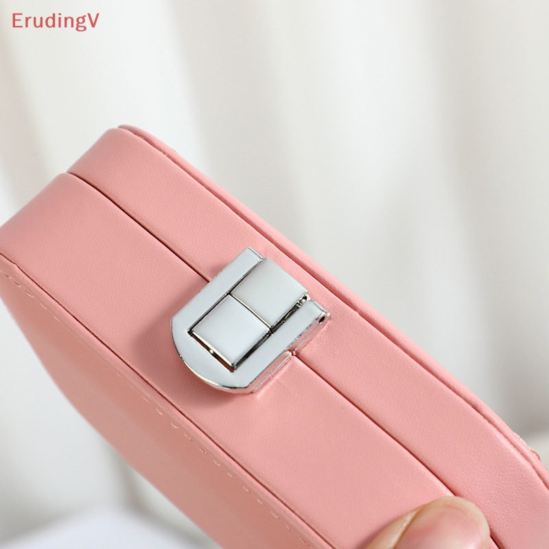 [ErudingV] Hộp Đựng Trang Sức Bằng Da PU Hai Tầng Màu Kẹo Nhỏ Gọn Dùng Đựng Trang Sức Đi Du Lịch [Mới]