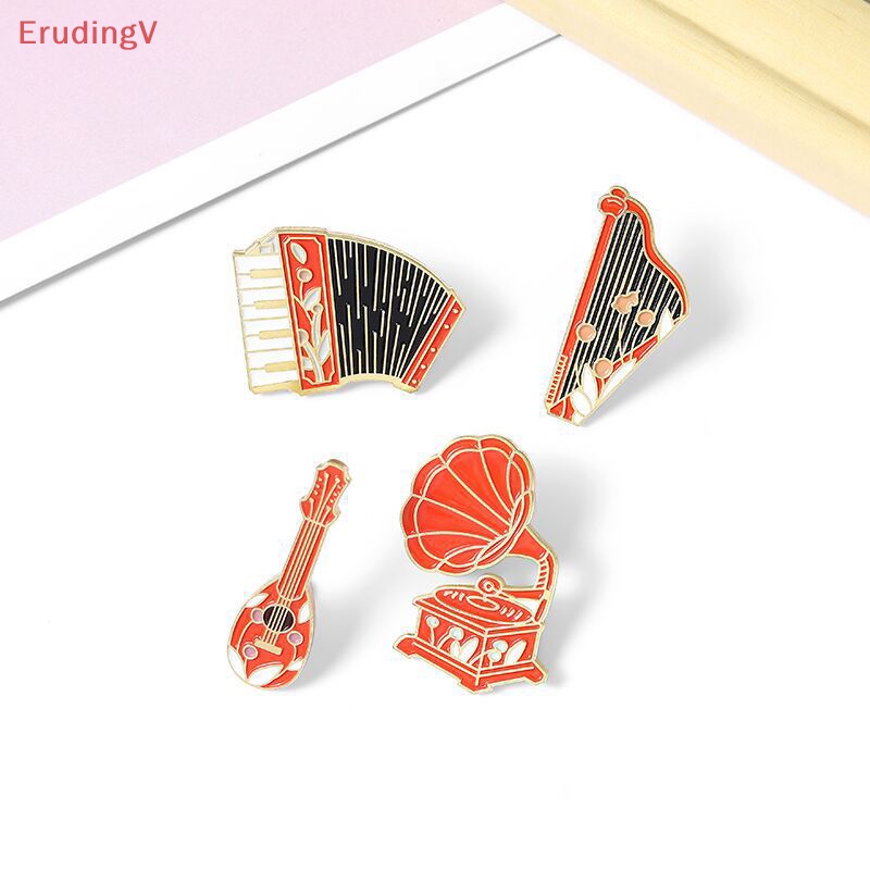 [ErudingV] Ghim Cài Áo Bằng Hợp Kim Tráng Men Đa Năng Hình Đàn Ghita Cổ Điển Sáng Tạo Thời Trang [Mới]
