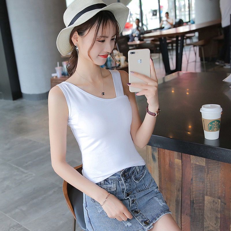 Áo Hai Dây Hai Mặt Màu Trơn Chất Lượng Cao Thời Trang Mùa Hè Cho Nữ