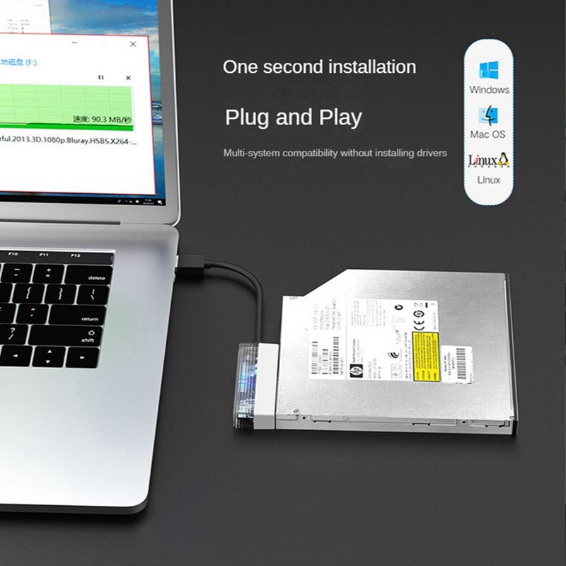 Cáp ChuyểN ĐổI usb2.0 Sang 6p + 7p sata Sang usb 2.0 Cho laptop cd-rom dvd-rom odd