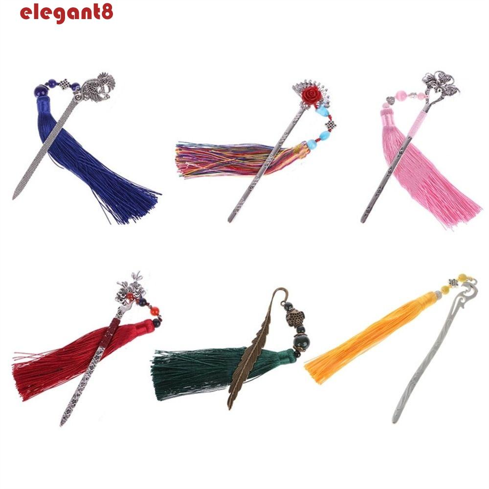 Thẻ Đánh Dấu Trang Sách Phối Tua Rua Phong Cách Trung Hoa Cổ Điển Sáng Tạo