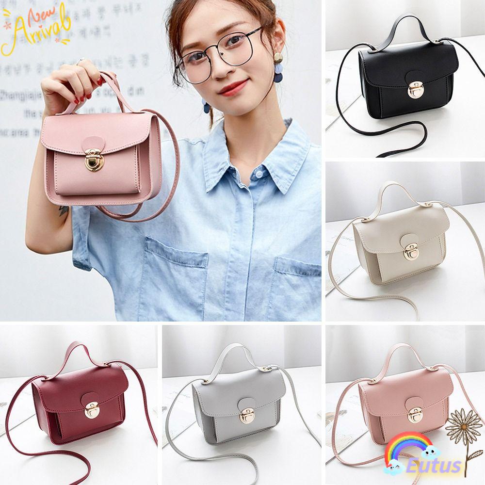 Túi Xách Đeo Vai Màu Trơn Thời Trang Tiện Dụng Mang Theo Du Lịch