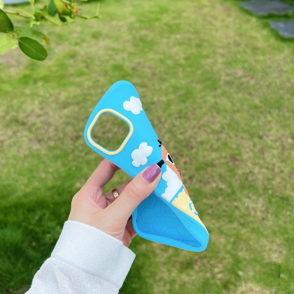 Ốp Điện Thoại Dẻo Họa Tiết Hoạt Hình Bãi Biển / Chú Chó Dễ Thương Cho iPhone 14 14PRO max 13 12PRO max 13pro max 11 2023