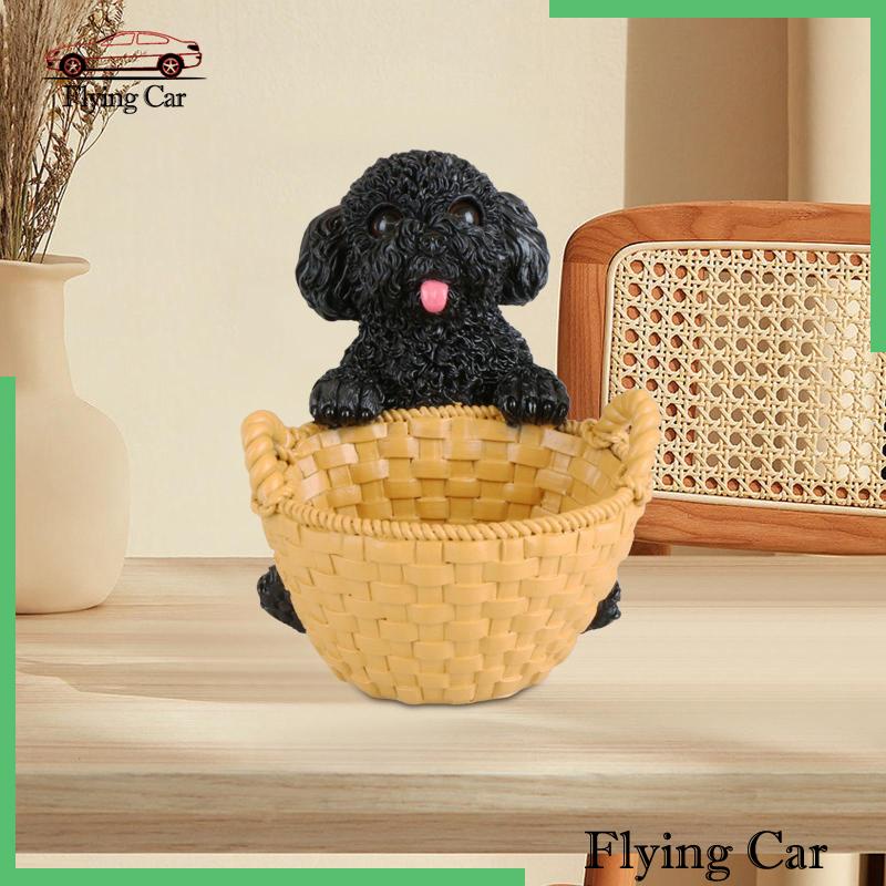 Mô Hình Chú Chó Có Giỏ Đựng Đồ Dùng Trong Nhà Hàng / Văn Phòng Lzdjfmy2