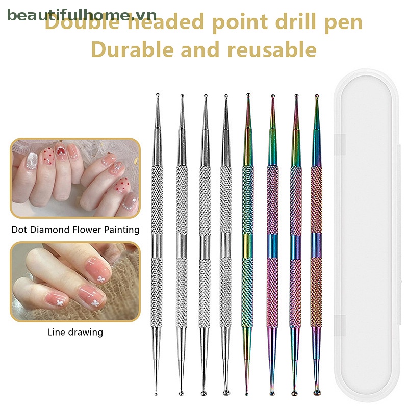 Bộ 4 Bút Vẽ Móng Nghệ Thuật Hai Đầu Chuyên Nghiệp