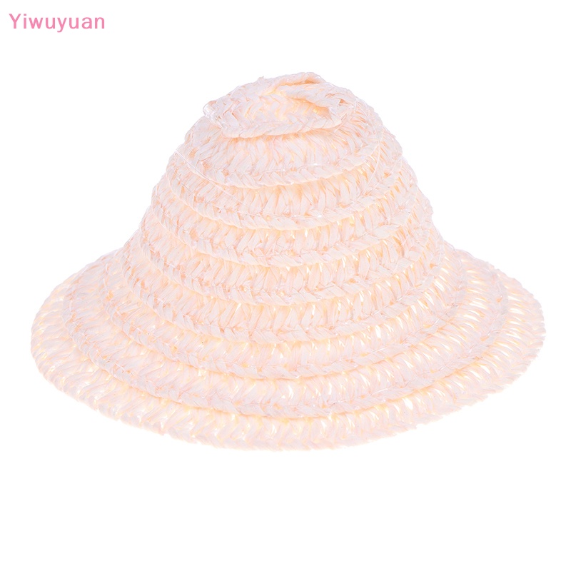 < Yiwuyuan > Nón Rơm Mini Đan Tay Trang Trí Nhà Búp Bê Thu Nhỏ Mới