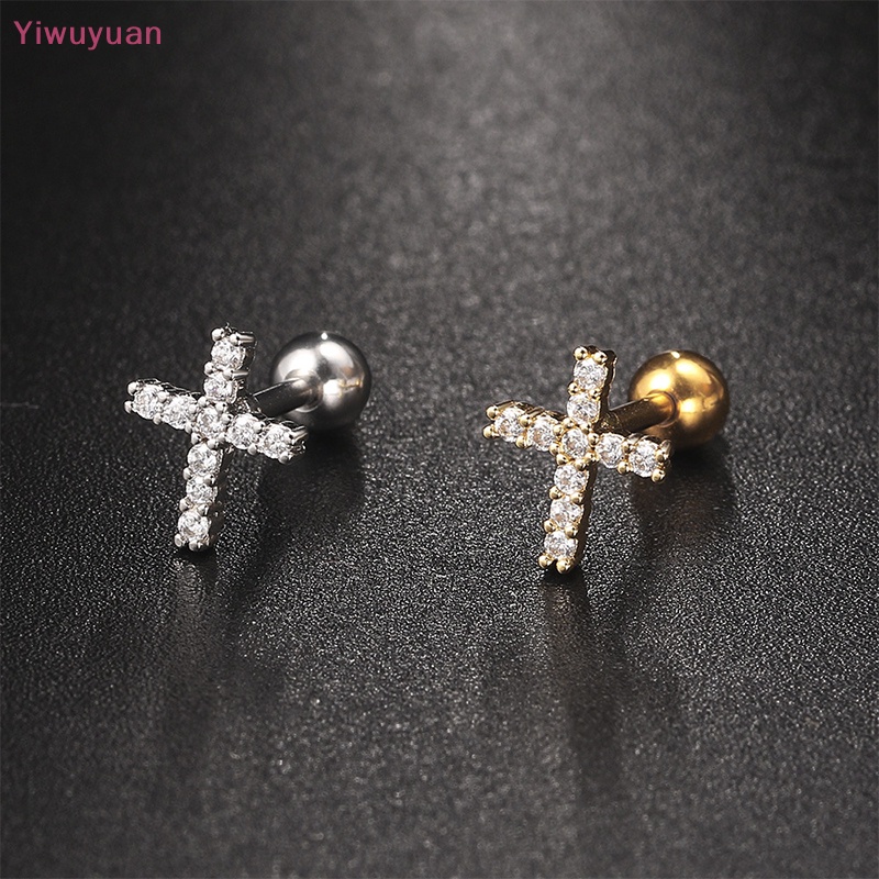1 Khuyên Tai Xoắn Ốc Đính Đá Zircon Mới