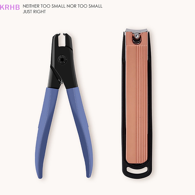Krhb Kìm Cắt Móng Tay Miệng Rộng Bằng Thép Không Gỉ Chống Văng Bảo Vệ Chính Xác Mới