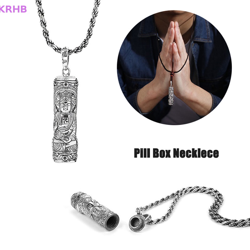 Vòng cổ Mặt Hình Trụ Hình Phật Độc Đáo Mới