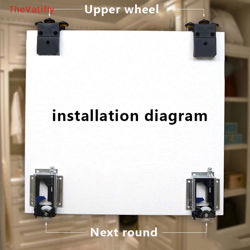 [Thevalifly] Bánh Xe Trượt Bên Trên / Dưới Cho Tủ Quần Áo / Runner / Hướng Dẫn