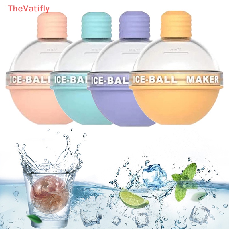 [Thevalifly] Khay Làm Đá Tròn Bằng Silicone Cấp Thực Phẩm Nhiều Màu Mo HOT