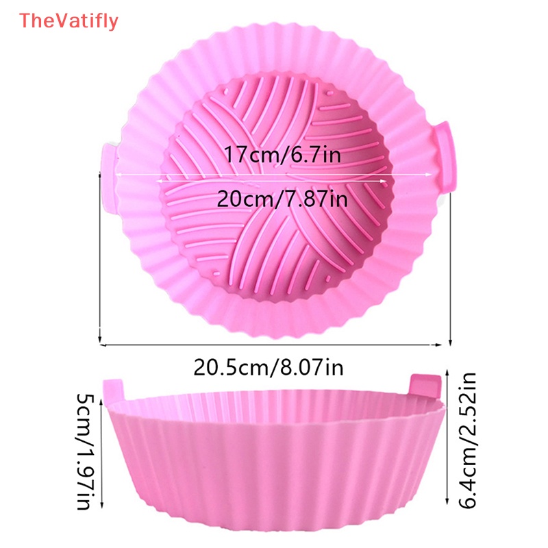 Rổ Tròn Lót Nồi Chiên Không Dầu Bằng Silicone 8.1in Có Thể Tái Sử Dụng