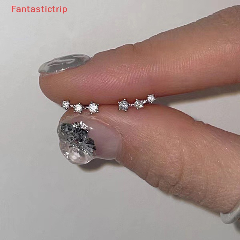 1 Đôi Bông Tai Đính Đá Zircon Hình Ngôi Sao Thời Trang Dành Cho Nữ