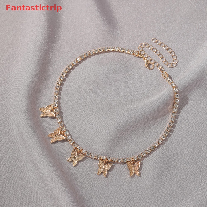 Vòng Cổ Choker Hình Bướm Đính Đá Phong Cách Retro Thời Trang Cho Nữ Mới