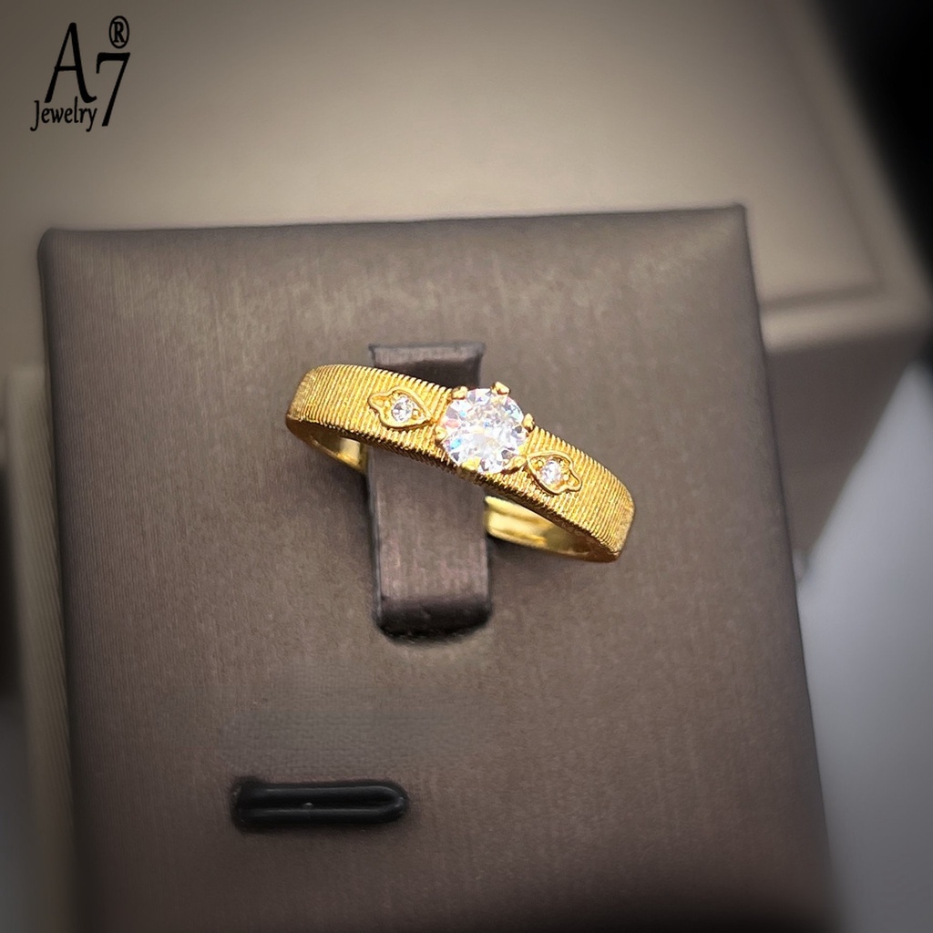 A7 | Nhẫn Mạ Vàng 18K Đính Đá M3488