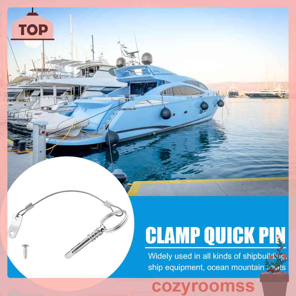 Chốt Bản Lề Bằng Thép Không Gỉ Tháo Gỡ Nhanh Kèm Dây Buộc Cho Tàu Thuyền