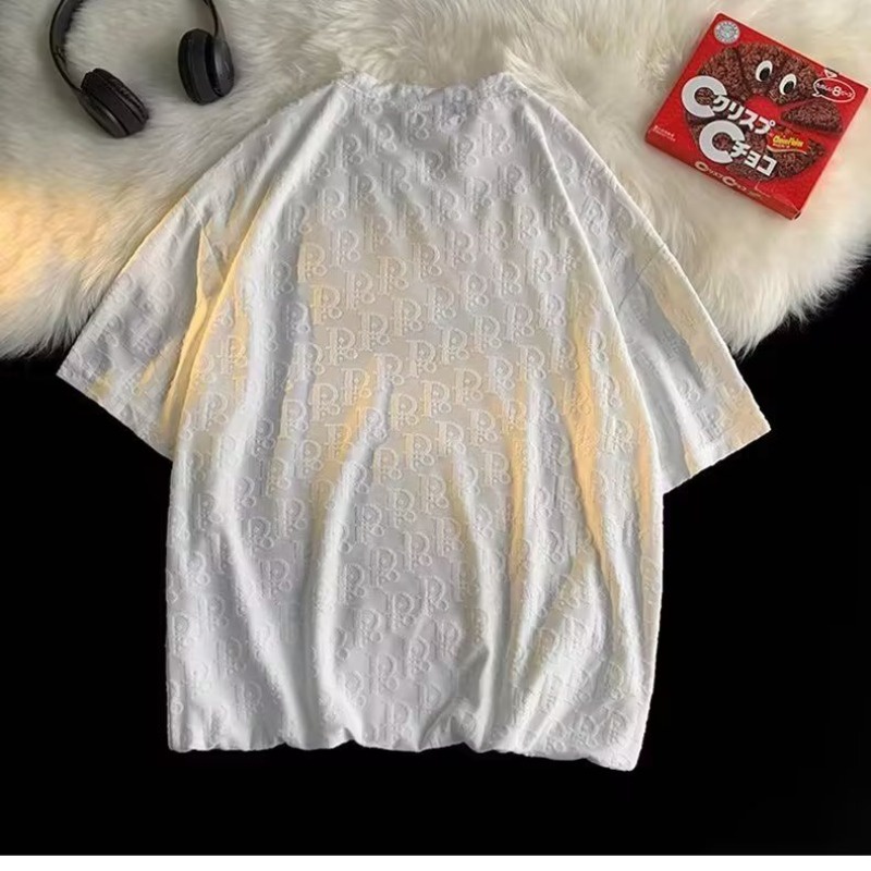 Áo Thun Tay Ngắn Dáng Rộng Bằng Lụa Lạnh Màu Sắc Trơn Thời Trang Mùa Hè Cho Nam Và Nữ