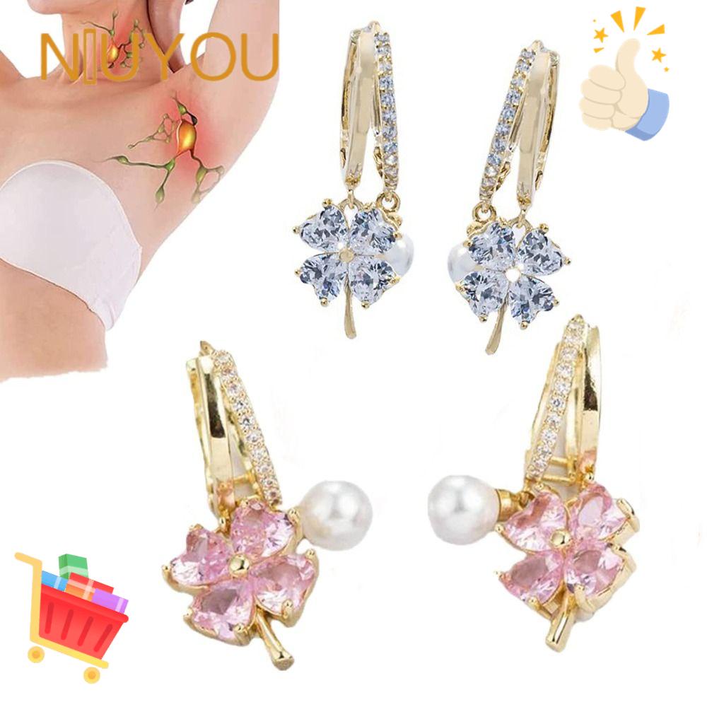 Niuyou Bông Tai Dạng Hạt Châm Cứu Hình Hoa Lủng Lẳng Từ Tính Liệu Pháp Lymphatic