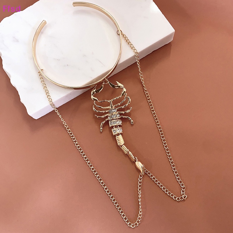 {Ffsd} Vòng Đeo Tay Hình Bọ Cạp Đính Đá Cổ Điển Dành Cho Nữ Bán Chạy