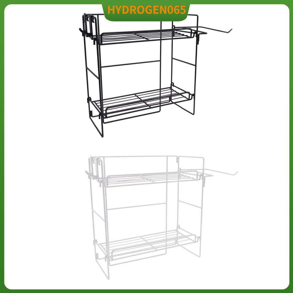 Hydrogen065 Nhà Tắm Kệ Tổ Chức Inox Không Khoan 2 Tầng Trên Vệ Sinh Giá Đựng Đồ Có Móc Keo Dán